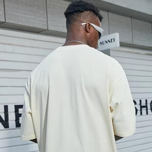 Haute qualité coton lourd surdimensionné hommes t-shirts Fitness à manches courtes marque personnalisée Logo imprimé broderie graphique T-Shirts - Product Image 5