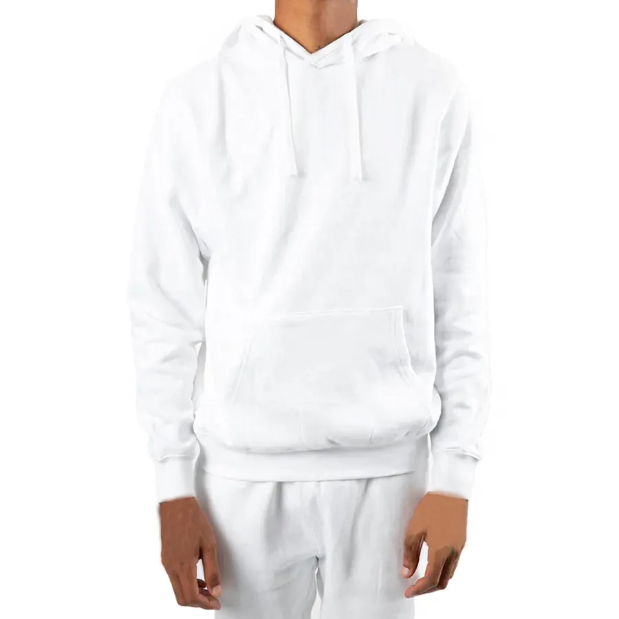 Latest Custom Made Men White Color Blank Hoodie For Sale Men Pullover Slim Fit Hoodies Made By AL-FARAJ
