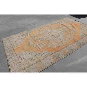 6.1x10.4 ft Rug, Large Vintage Rug, <b>Yellow</b> Polka dot Rug - Product Image 2