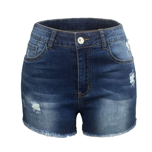 Premium Quality Customize Your Design Street Fashion Solid Distress OEM Wholesale Comfortable Men's <b>Denim</b> Shorts Casual Wear - Product Image 3