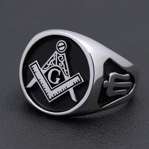 Vintage Master Mason plata esterlina joyería masónica anillo Caballeros Templarios delantales Royal Arch parches - Product Image 3