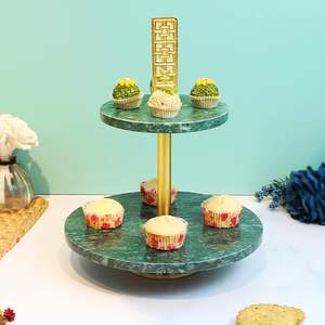 Support à gâteau en marbre naturel de grande qualité à prix raisonnable pour les maisons inspirées de l'éco-responsabilité mettant en valeur les matières premières et la beauté classique - Product Image 1