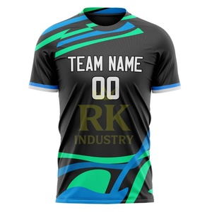 Maillot de football personnalisé de haute qualité 2025, t-shirts unisexes à manches courtes, nouveau design, vêtements d'été, 100% polyester - Product Image 1