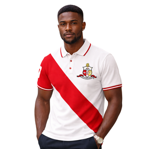Polo Premium Kappa Alpha Psi 11 – Coupe Ajustée, Mélange de Coton de Haute Qualité, Broderie de Blason Lettres Grecques – Vêtement - Product Image 1