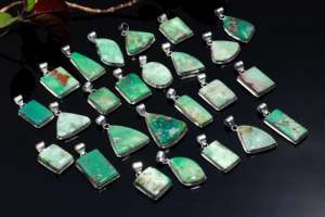 จี้คริสโซเพรสทำด้วยมือจำนวน50ชิ้นจี้อัญมณีวินเทจเงินเยอรมันจี้ชุบเงินจี้คริโซเพรส - Product Image 4