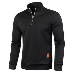 300 GSM Heavy Cotton Blend Thermal Half Zip Sudadera Manga larga Aislamiento Calidez Bordado personalizado Sudaderas con capucha para hombres Sudaderas - Product Image 1