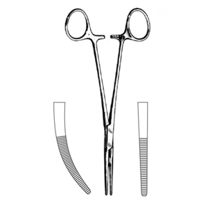 Pinzas para la arteria de los mosquitos Hemostato Pinzas de bloqueo Abrazadera quirúrgica recta y curva Pinzas para mosquitos Halsted Acero inoxidable - Product Image 3