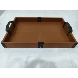 Bandejas de Almacenamiento de Gran Calidad 2026, Decoración Moderna, Bandeja de Madera Rectangular Marrón de Lujo para Exteriores, Ecológica y Personalizable - Product Image 1