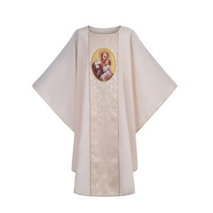 Chasuble mariale en tissu brocart avec fil d'argent, haute qualité, couleurs et tailles personnalisables, uniformes d'église FALAK IMPEX FI-CV-5 - Product Image 1