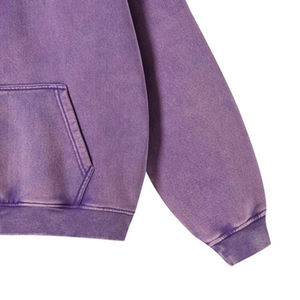 Sudadera con Capucha Estilo Urbano Vintage, Lavado Ácido, Felpa Francesa, 100% Algodón, Gruesa, Desgastada, Talla Grande, Invierno, Se Acepta Logotipo Personalizado - Product Image 6