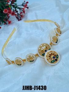 Bande de cheveux de haute qualité bijoux de mode pour femmes mariée fête de mariage Festival concepteur à la main ethnique vendeur en gros - Product Image 6