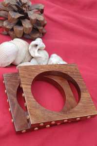 Latest Fashion Indo Western Sheesham Wood Bangles for Girls Long-Life Special Coating Brass <b>Charms</b> for Casual and Formal Wear - Product Image 4