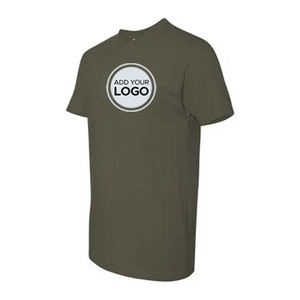 T-shirt décontracté pour homme, coupe ajustée, manches courtes, imprimé en sérigraphie, mélange coton/bambou, respectueux de l'environnement - Product Image 6