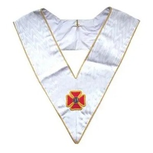 Haute Qualité En Gros Fabrication 3D Colliers Maçonniques Personnalisé Tissu Ruban Badges pour Adorable Maçonnique Regalia Décoration - Product Image 5