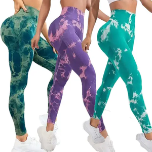 Leggings de gymnastique taille haute pour femmes pantalons de yoga fitness avec collants de sport solides élastiques push-up - Product Image 2