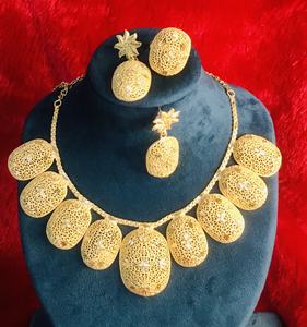 ชุดเครื่องประดับแฟชั่นชุบทอง24K สไตล์คลาสสิกดูไบสำหรับฝรั่งเศส - Product Image 1