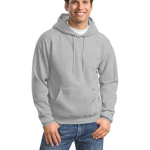 Venta al por mayor de lujo pulóver con capucha para hombres personalizado bordado básico sudadera canguro bolsillos fábrica liso teñido para el invierno - Product Image 1
