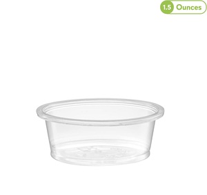 Taza desechable de porciones de plástico con tapa, tazas de condimentos, jarro, 1,5 oz - Product Image 6