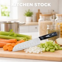 Groothandelsleverancier Santoku-mes 7 inch, bulkmarkt, keukenbestelling, scherp snijgereedschap, dagelijks gebruik.