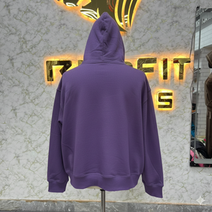 เสื้อฮู้ดดี้ดีไซน์สุดเท่ห์ แต่งซิปแบบพิเศษ แต่งลายขาดๆ ประดับคริสตัล ซิปแบบรูดขึ้น ล้างสีแบบ Acid Wash  ผ้าฟลีซ สไตล์สตรีทแวร์ สำหรับผู้ชาย - Product Image 2