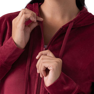 Survêtement d'été léger et confortable pour femme, en coton/polyester respirant, personnalisé, pull-over élégant, vente en gros - Product Image 4