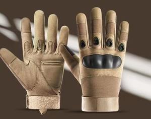 Guantes Tácticos de Cuero Vintage para Invierno, Compatibles con Pantalla Táctil, Resistentes a Impactos y de Protección para Exteriores, Pakistán - Product Image 3