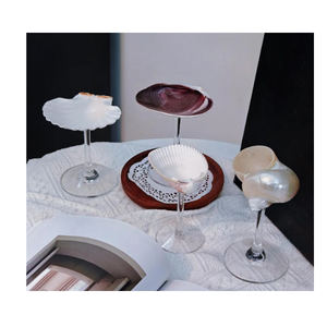 Seashell <b>glasses</b> with detailed shell mosaic and <b>glass</b> cup, Vietnam artisan design for luxury table settings - Product Image 6