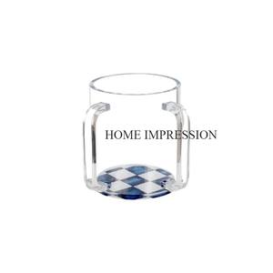 แก้วเบียร์สุดหรูแก้วมักแบบทุบออกแบบบนโต๊ะอุปกรณ์รับประทานอาหารที่บ้านแก้วมักพร้อมหูจับทองเหลืองโบราณแก้วตกแต่งห้องครัว - Product Image 2