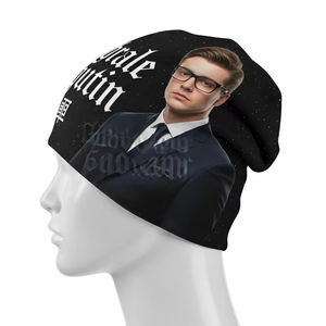 Gorro plano de acrílico de punto con estampado de sublimación, gorro suave y cálido, gorro elástico con logotipo personalizado para deportes al aire libre, ropa de moda - Product Image 4