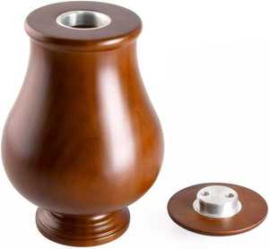 Elegant Wood Vase Cremation <b>Urn</b> for Adults up to 200 Lbs Male or Female for Funeral Ashes & <b>Pet</b> <b>Caskets</b> - Product Image 1