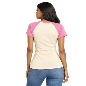 T-shirt à manches raglan en ivoire Soror, sororité grecque, vêtements décontractés d'été pour femmes, rose, vert, écologique, élégant, collège - Product Image 2