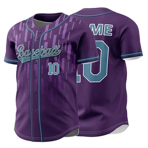 Offre Spéciale et haute qualité personnalisé couleur unie vêtements de Baseball boutonné personnalisé cousu nom numéro maillot de Baseball - Product Image 1