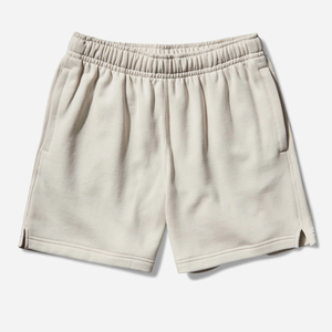 Shorts de plage pour hommes en coton/fibre de bambou, écologiques, personnalisables, couleur unie, impression logo d'équipe, taille élastique polyvalente, séchage rapide - Product Image 1