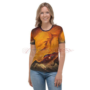 T-shirt à sublimation en polyester pour femmes T-shirt décontracté imprimé léger à la mode T-shirt à sublimation graphique personnalisé - Product Image 4