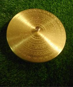 Traditional Indian Spice Storage Container Iron Gold <b>Masala</b> <b>Box</b> with Designer Lid and Steel Spoon Metal Spice Storage <b>Box</b> - Product Image 6