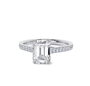 10k or jaune, or rose et or blanc taille émeraude laboratoire cultivé diamant bague de mariage taille émeraude diamant bague de fiançailles cadeau pour - Product Image 1