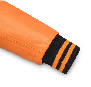 OEM fabricant de haute qualité personnalisé Baseball Letterman veste coupe-vent Varsity Chenille broderie décontracté coton tissu - Product Image 4