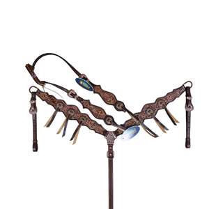 Ensemble de selle, de bride et de rênes en cuir personnalisé pour l'équitation, fournitures équestres, style western, prix de gros, directement de l'usine - Product Image 1