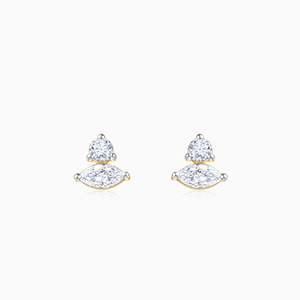 Boucles d'oreilles Lumina Marquise en or avec diamants cultivés en laboratoire - Product Image 1