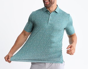 Camisa de Golf Casual para Hombre con Logotipo Personalizado, de Secado Rápido, Transpirable, de Lona, Manga Corta, con Estampado Divertido - Product Image 3