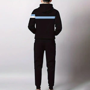 Autumn Vibes, conjunto de Sudadera con capucha y pantalones de chándal con estampado digital informal para hombre, poliéster, lavable a máquina, perfecto para salidas de primavera y otoño - Product Image 2