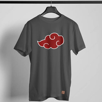 Camiseta de Algodón 100% de Color Sólido con Diseño de Anime Red Cloud, Inspirada en Akatsuki, Unisex, Ropa Urbana, Logotipo Personalizado, Etiqueta Privada, Premium, Secado Rápido
