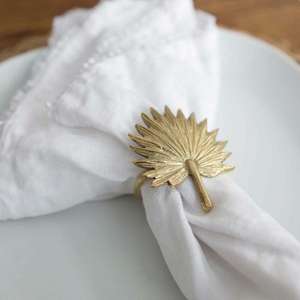 Anillo de hoja de oro hecho a mano, servilletero, anillo, Decoración de mesa de boda, artesanía, tejido de lujo, anillos coleccionables - Product Image 1