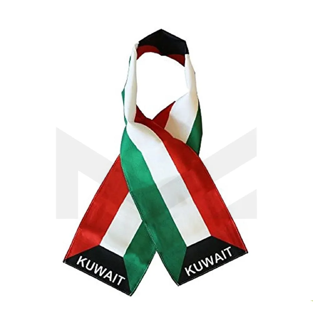 Kuwait Khăn Quàng Cổ Phong Cách Dệt Kim In Hình Cờ Nhẹ