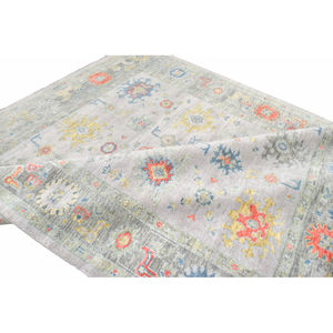 Meilleurs tapis Oushak modernes faits à la main en laine, motif floral, pour la décoration intérieure indienne, lavables, antimicrobiens, adaptés aux animaux domestiques, antidérapants, taille moyenne - Product Image 2