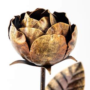 เดิมพันสวนโลหะกุหลาบทำจากทองแดงเคลือบทอง - Product Image 2