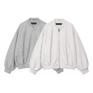 PB&ZA Women 2025 Autumn Casual Windproof Soft Loose <b>Pilot</b> <b>Jacket</b> Vintage Long Sleeve Zipper Outerwear Chic Overshirt - Product Image 5