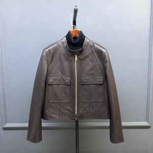 แฟชั่นผู้หญิงลำลองหลวมๆ แจ็คเก็ตหนังแกะคอโอซิปผู้หญิงที่สง่างามเสื้อกันลมสั้นฤดูหนาวเสื้อแจ๊กเก็ตผ้าฝ้าย - Product Image 2