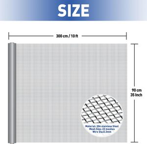 Malla de Seguridad Antirrobo de Acero Inoxidable Resistente al Fuego y a la Corrosión para Ventanas, Entrega Rápida - Product Image 4