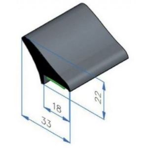 Aletine Universali Semi-Rigide Nere, 4 x 20MM/1,5M, Adesive (007.FF20154A) - Product Image 1